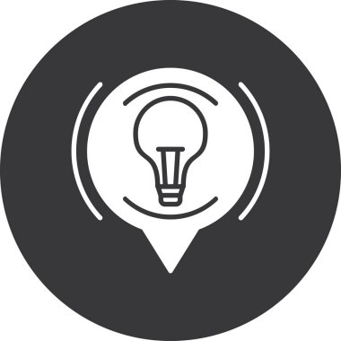 ampul ışığı simgesi, vektör illüstrasyonu