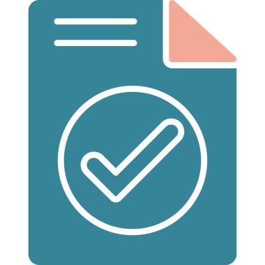 Kontrol listesi simgesi, vektör illüstrasyonu