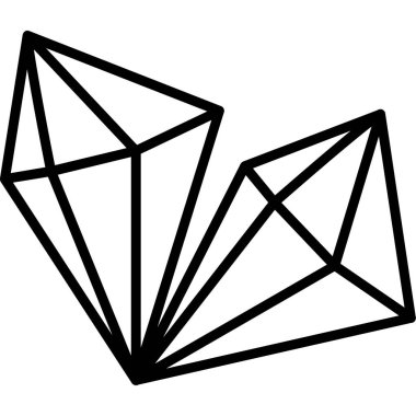 Elmas simgesi vektör illüstrasyonu