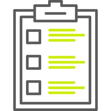 Kontrol listesi. Web simgesi basit illüstrasyon