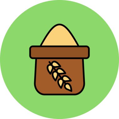 ekmek ikonu vektör illüstrasyonu