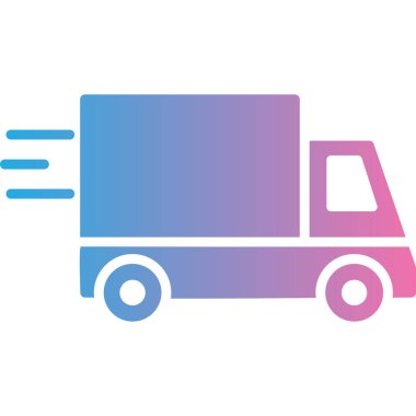 dağıtım kamyonu vektör simgesi