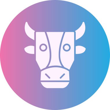 Boğa baş simge vektör çizim