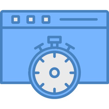 Alarm saati simgesi, vektör illüstrasyonu