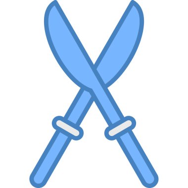 çapraz bıçak ikonu. vektör illüstrasyonu