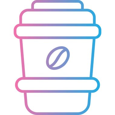 Kahve kupası simgesinin vektör illüstrasyonu