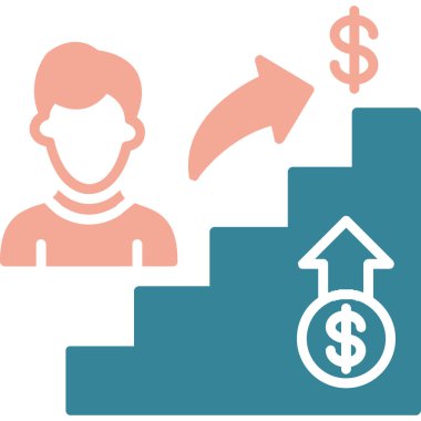 İş ikonu. Web için para vektör simgelerinin basit illüstrasyonu