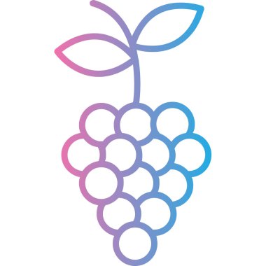 üzüm ikonu vektör illüstrasyonu