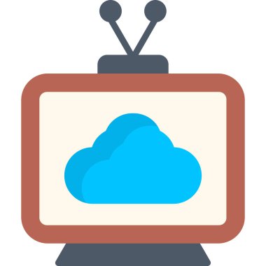 televizyon simgesi vektör illüstrasyonu