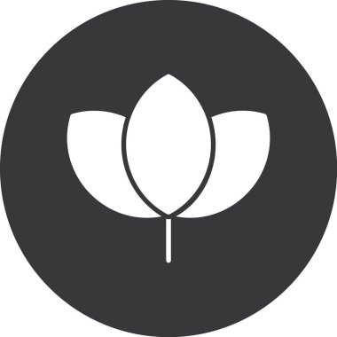 Çiçek. Web simgesi basit illüstrasyon