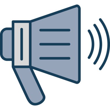 Hoparlör. Web simgesi vektör illüstrasyonu