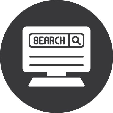 Arama simgesi vektör illüstrasyonu