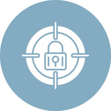 Bir kilit simgesinin vektör illüstrasyonu