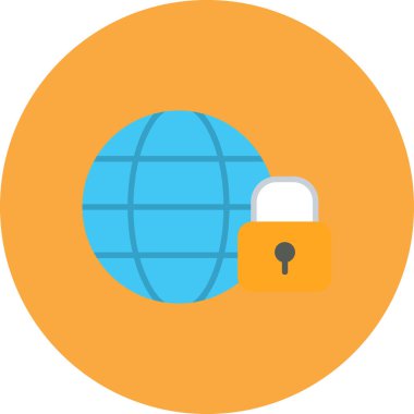 İnternet koruması renkli vektör simgesi