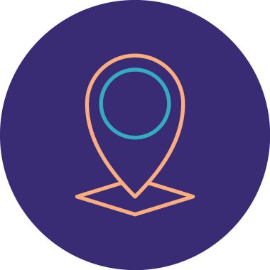 Vektör konumu simge illüstrasyonu