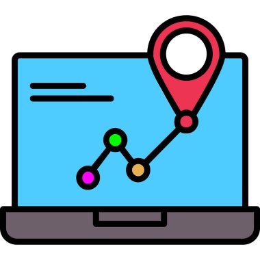 konum simgesi, vektör çizimi