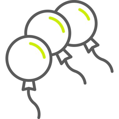 balon partisi kutlama simgesi ana hatlarıyla