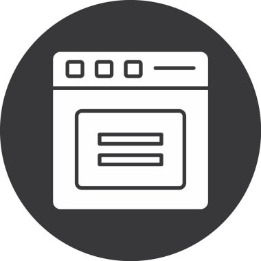 tarayıcı pencere simgesi vektör illüstrasyonu