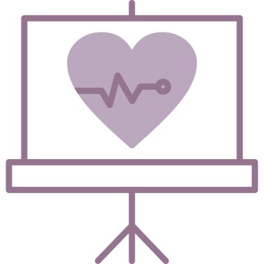 Kalp. Web simgesi basit illüstrasyon