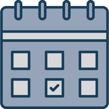 Takvim simgesi vektör illüstrasyonu