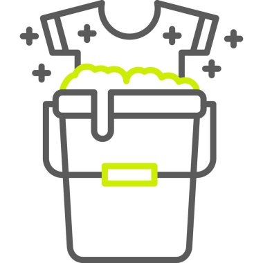 kova temizleme simgesi ana hat biçiminde