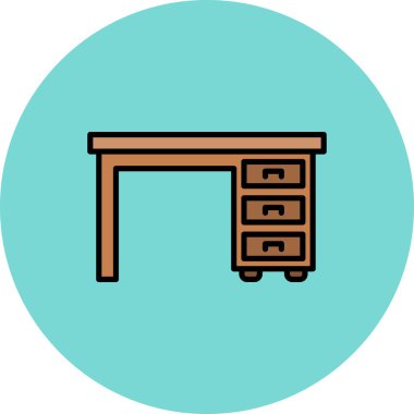 Mobilya. Web simgesi basit illüstrasyon