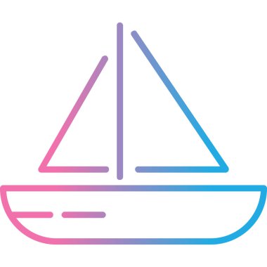 Gemi simgesi vektör illüstrasyonu