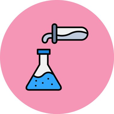 Bir test tübü simgesinin vektör çizimi