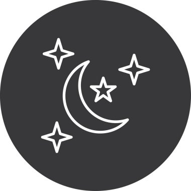 Ay ikonu vektör illüstrasyonu