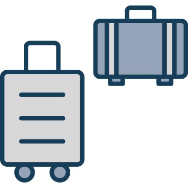 Bagaj bagaj ikonu doldurulmuş taslak biçiminde