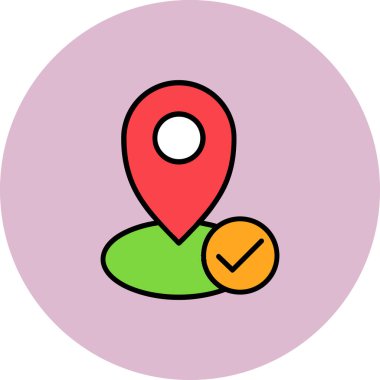 Harita işaretleyici. Basit resimleme