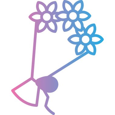 çiçek simgesi vektör illüstrasyonu