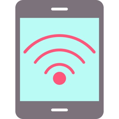 telefon wifi simgesi, vektör illüstrasyonu