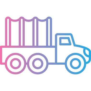 Kamyon. Web simgesi basit illüstrasyon