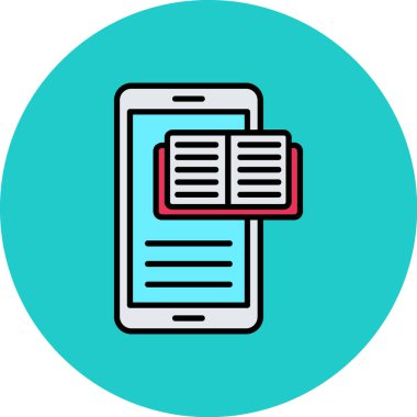 Gazete sembolü vektör illüstrasyon tasarımlı akıllı telefon