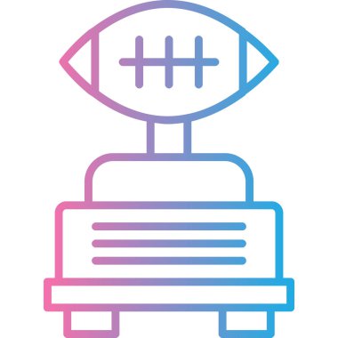 ragbi simgesi vektör çizimi