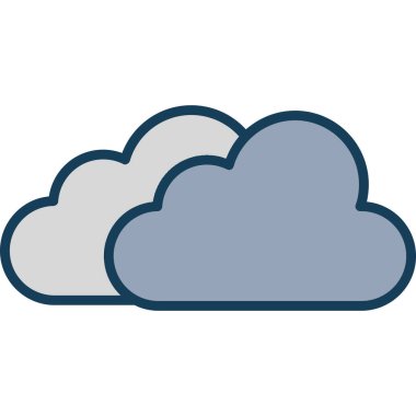 Bulut simgesi vektör illüstrasyonu