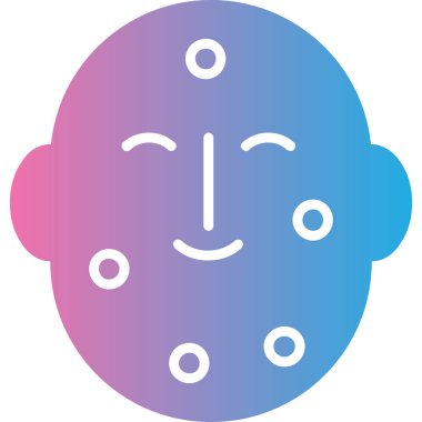 Yüz. Web simgesi basit illüstrasyon