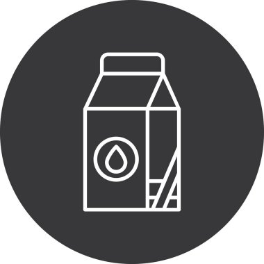 Süt simgesinin vektör illüstrasyonu