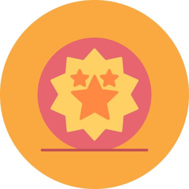 Yıldız ödülü. Basit illüstrasyon