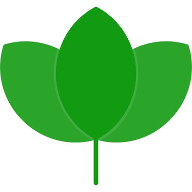 Yaprak bitkisi doğa simgesi düz stil