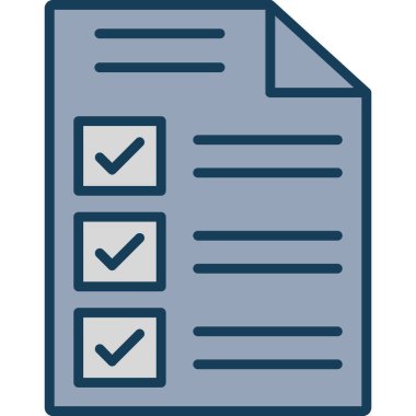 Kontrol listesi simgesi vektör illüstrasyonu