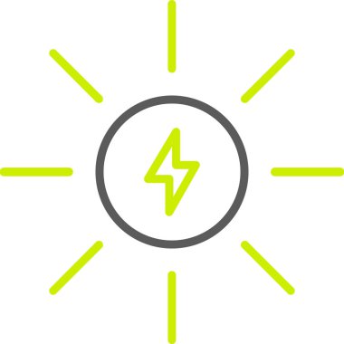 güç vektör simgesi modern ince çizgi çizimi