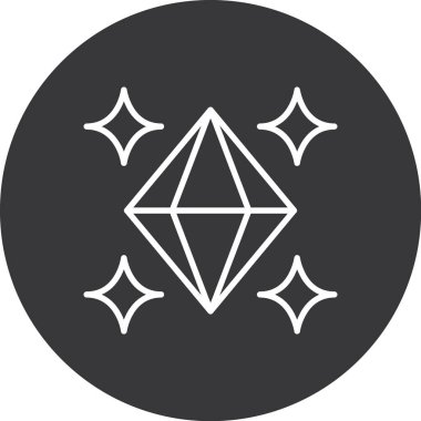 Elmas simgesi, vektör illüstrasyonu