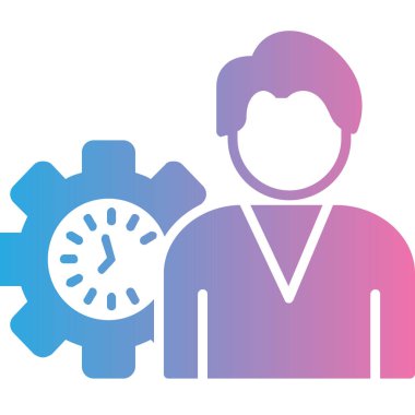 Zaman yönetimi simgesi vektör illüstrasyonu