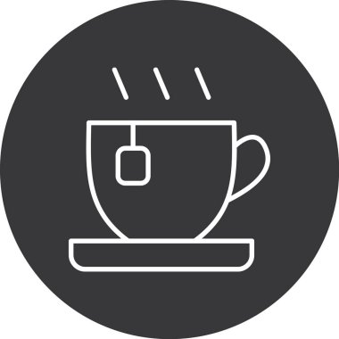 Bir fincan simgesinin vektör illüstrasyonu