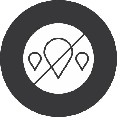 Vektör konumu simge illüstrasyonu