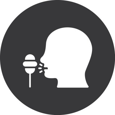 Tek bir simgenin vektör illüstrasyonu.