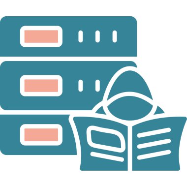 veritabanı. Web simgesi basit illüstrasyon