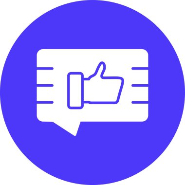 Başparmak yukarı. Web simgesi basit illüstrasyon